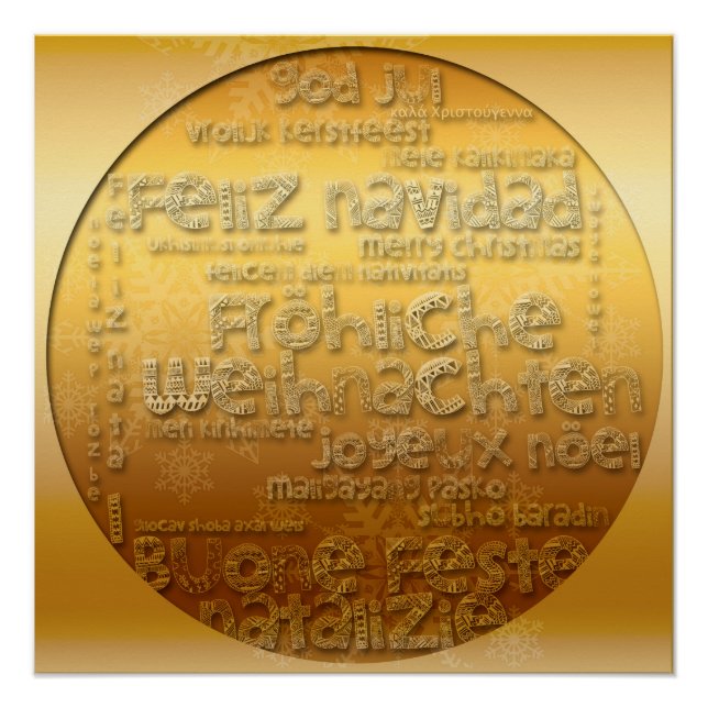 Poster d'or International Weihnachten Navidad Xmas (Devant)