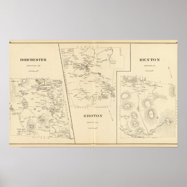 Poster Dorchester, Groton, Benton (Devant)