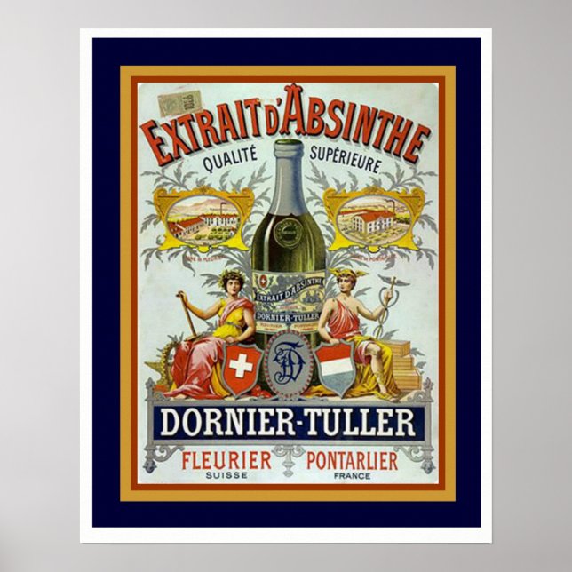 Poster Dornier-Tuller Absinthe 16 x 20 (Devant)