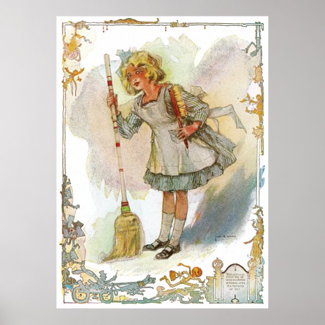 Poster Dorothy Fait Les Ménages Vintage Oz (Devant)