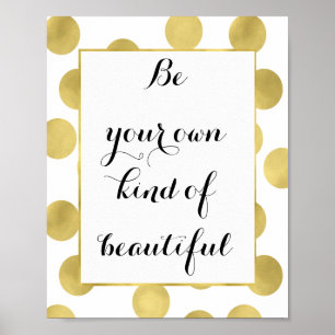 Poster Dots Gold Glitz Soyez Beau