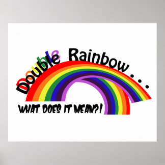 Poster double arc-en-ciel