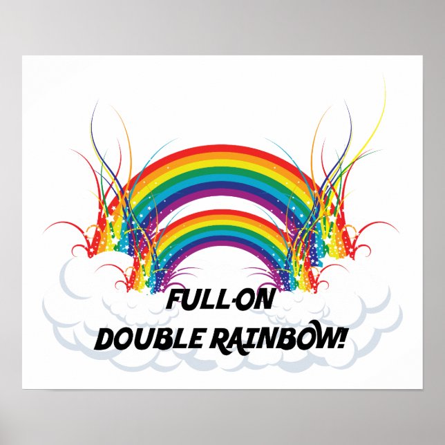 POSTER - DOUBLE RAINBOW (Devant)
