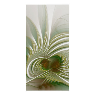 Poster Douce et tendre fantaisie florale fractale