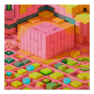 Poster Douceur aux couleurs vives