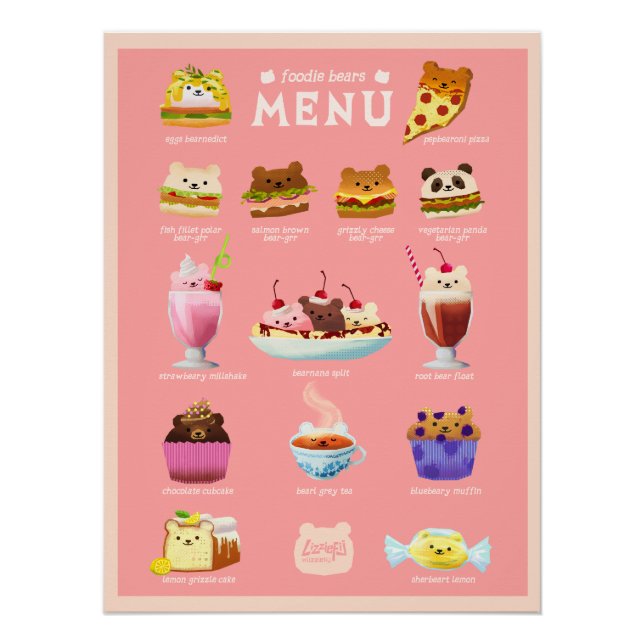 Poster d'ours en pied (Devant)