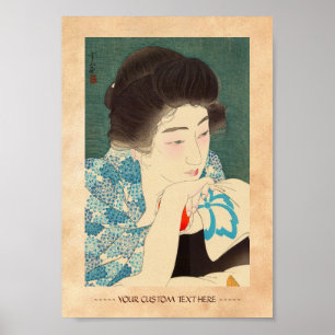 Poster Douze Aspects des Femmes, Torii Kotond Cheveux du