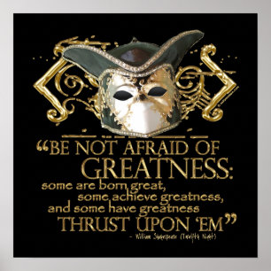 Poster Douzième citation de nuit (version or)