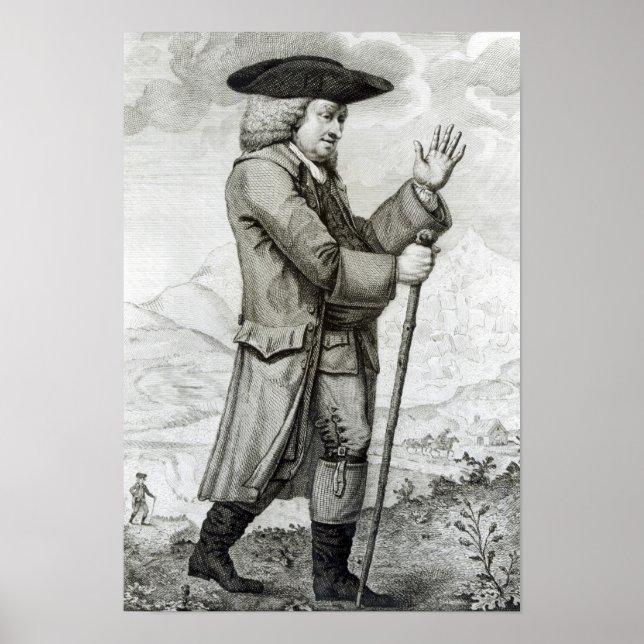 Poster Dr Johnson dans sa robe de voyage, 1786 (Devant)