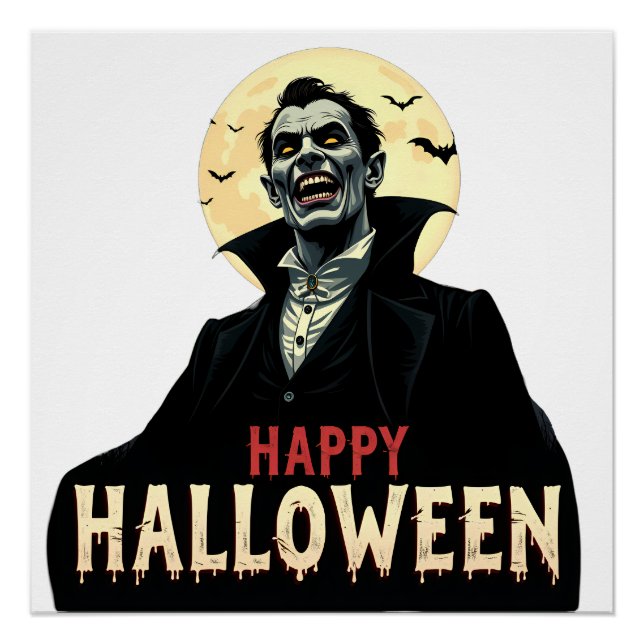 Poster Dracula vous souhaite une nuit Éffrayante (Devant)