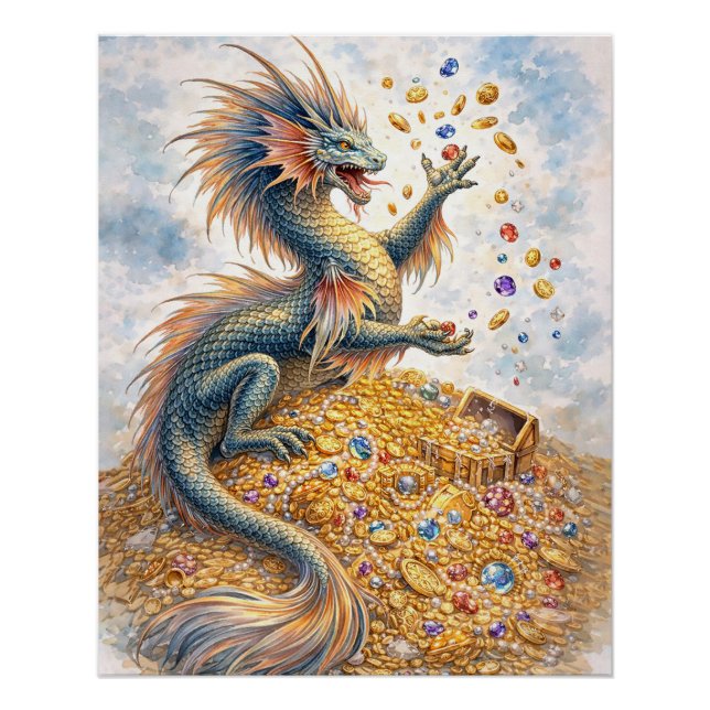 Poster Dragon Aquatique (Devant)