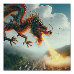 Poster Dragon chinois