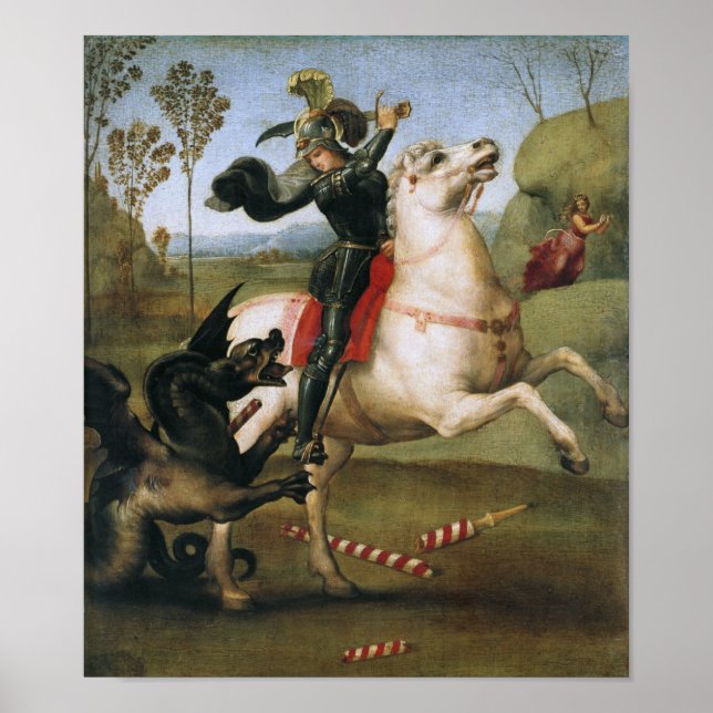 Poster Dragon de combat de St. George, Raphael Fine Art (Devant)