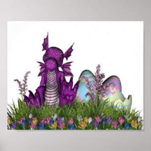 Poster Dragon de Pâques surprise