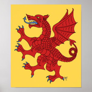 Poster Dragon Rampant Gules