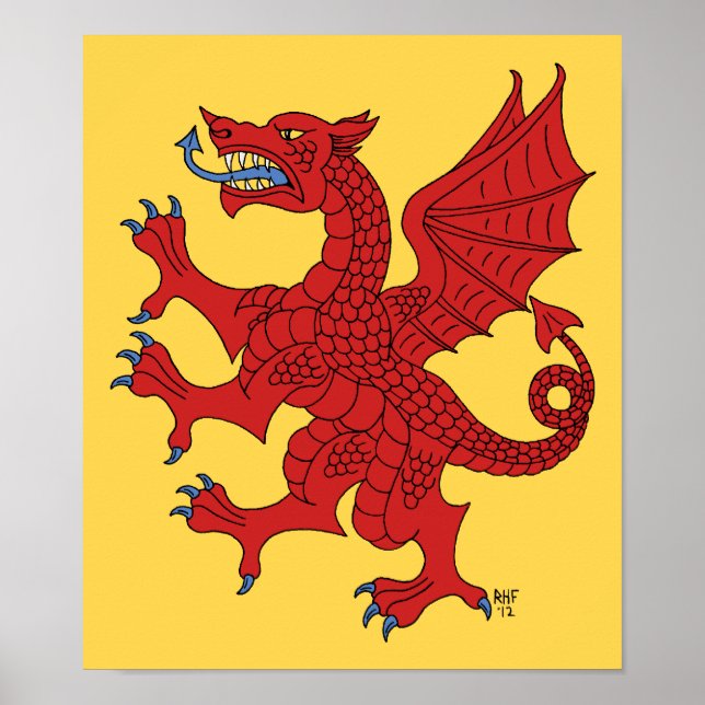 Poster Dragon Rampant Gules (Devant)