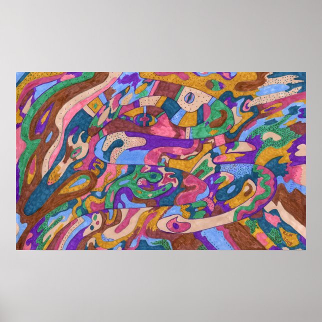 Poster Dragon Ride, Original Abstrait (Devant)