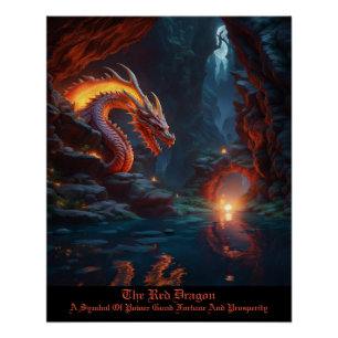 Poster Dragon rouge