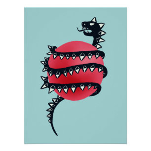 Poster Dragon Snake Goth