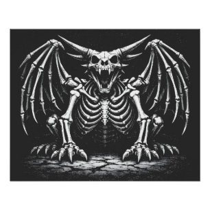 Poster Dragon squelette par BurnsInHell