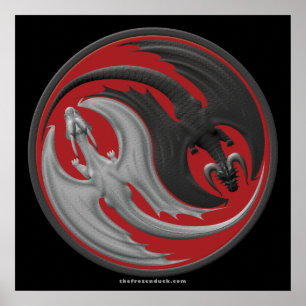 Poster Dragon Yin-Yang