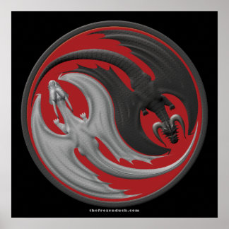 Poster Dragon Yin-Yang