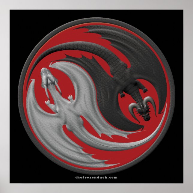 Poster Dragon Yin-Yang (Devant)