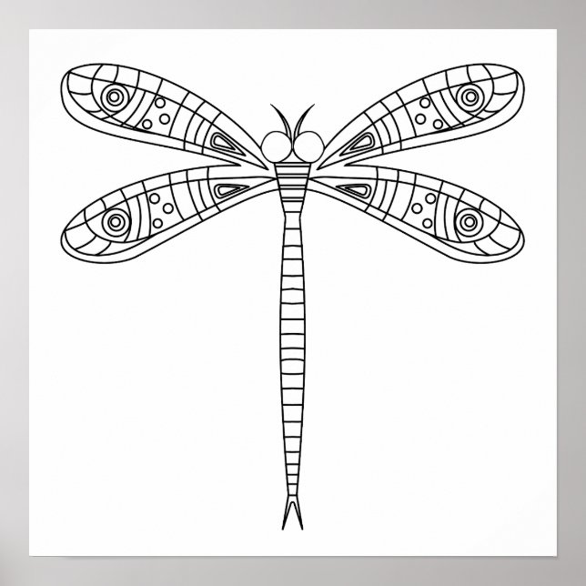 Poster Dragonfly 1 en couleur (Devant)