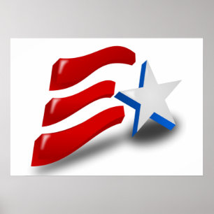 POSTER DRAPEAU AMÉRICAIN