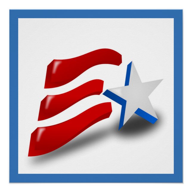 POSTER DRAPEAU AMÉRICAIN (Devant)