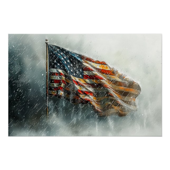 Poster drapeau américain (Devant)