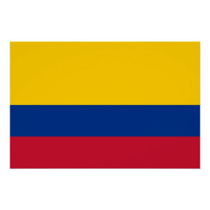 Poster Drapeau Colombie