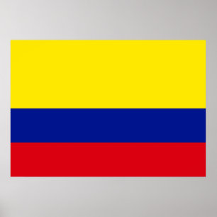 Poster Drapeau Colombie