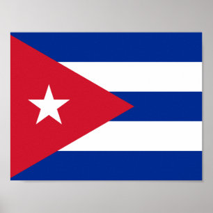 Poster Drapeau d'affiche du Cuba