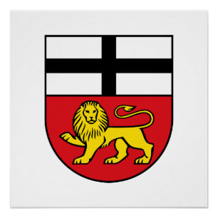 Poster drapeau de Bonn ville allemagne symbole emblème li