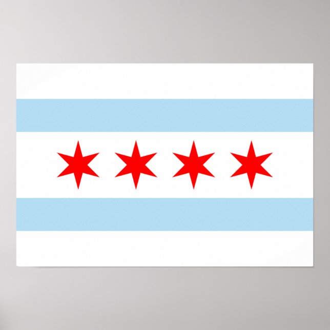 Poster Drapeau de Chicago (Devant)