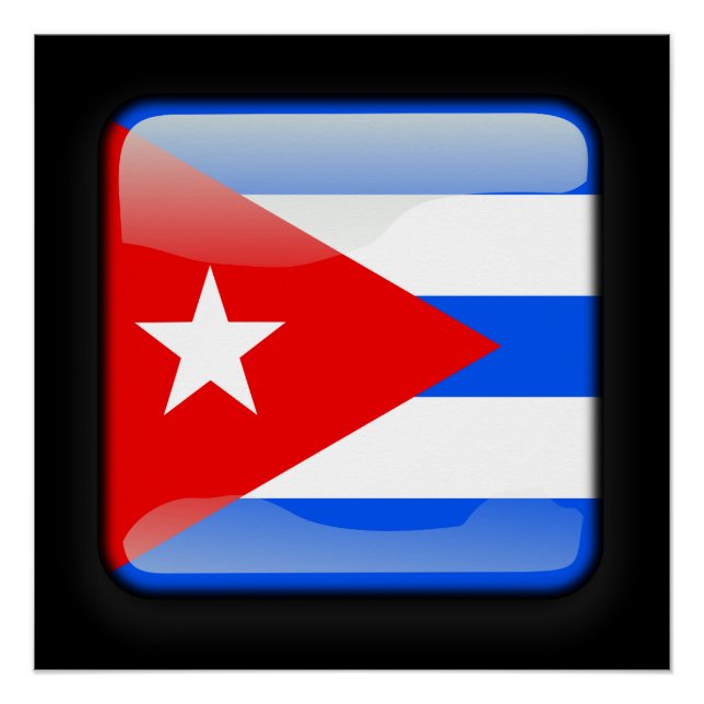 Poster Drapeau de Cuba (Devant)