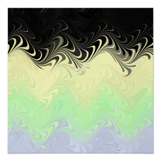 Poster Drapeau de fierté Cassgenre Abstrait Marbré Ondulé (Devant)
