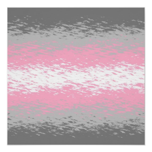 Poster Drapeau de fierté demifille abstrait granuleux bru (Devant)