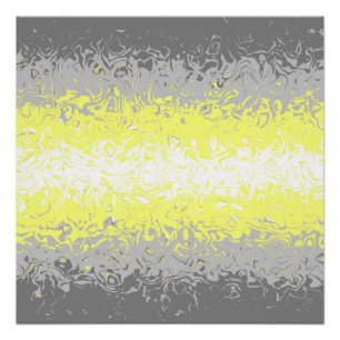 Poster Drapeau de fierté demigenre abstrait ondoyant psyc