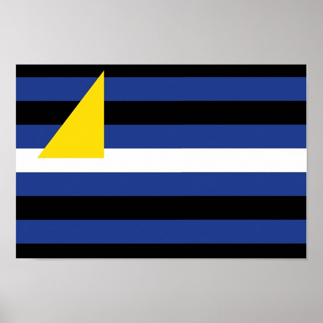 Poster Drapeau de fierté des sports aquatiques (Devant)