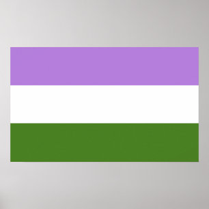 Poster Drapeau de fierté genderqueer