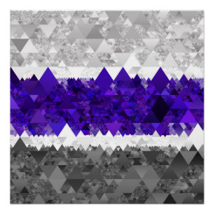 Poster Drapeau de fierté Greygender Boho Géométrique Mod