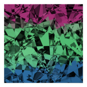 Poster Drapeau de fierté Groovy Eclectique Rétro Tripant 