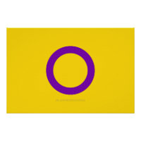Drapeau de fierté intersexe de SlipperyJoe's fond 