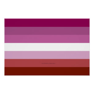 Poster Drapeau de fierté lesbienne de SlipperyJoe féminin