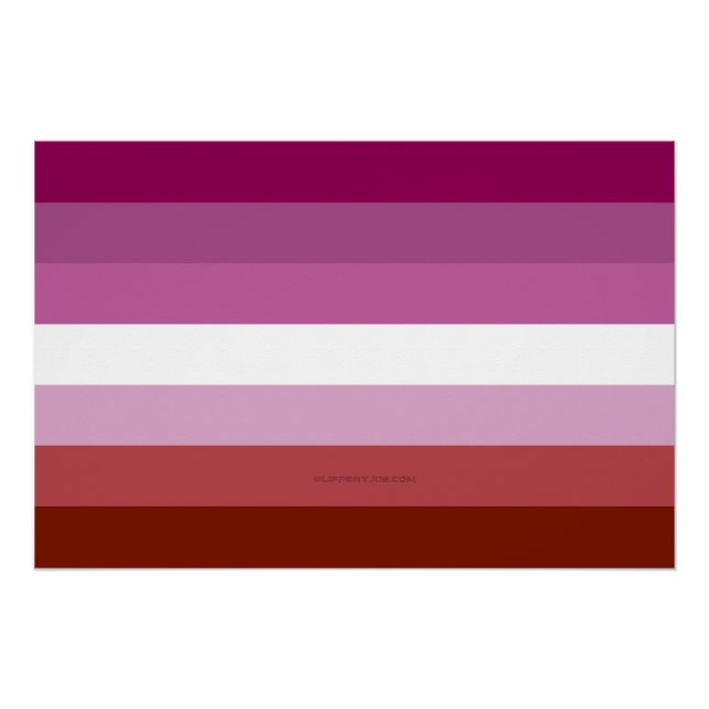 Poster Drapeau de fierté lesbienne de SlipperyJoe féminin (Devant)