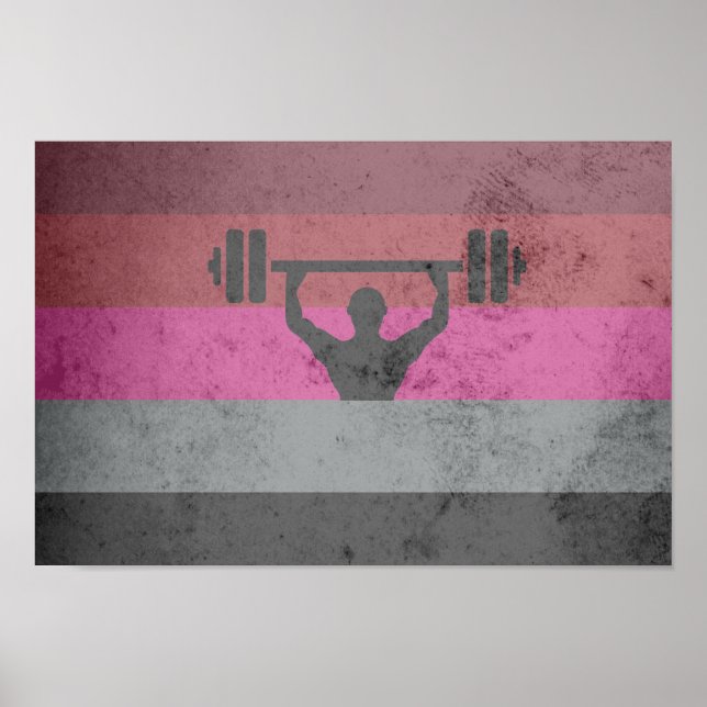 POSTER DRAPEAU DE FIERTE MUSCLE (Devant)