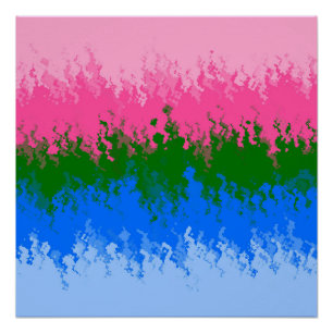 Poster Drapeau de fierté Omniromantique Abstraite