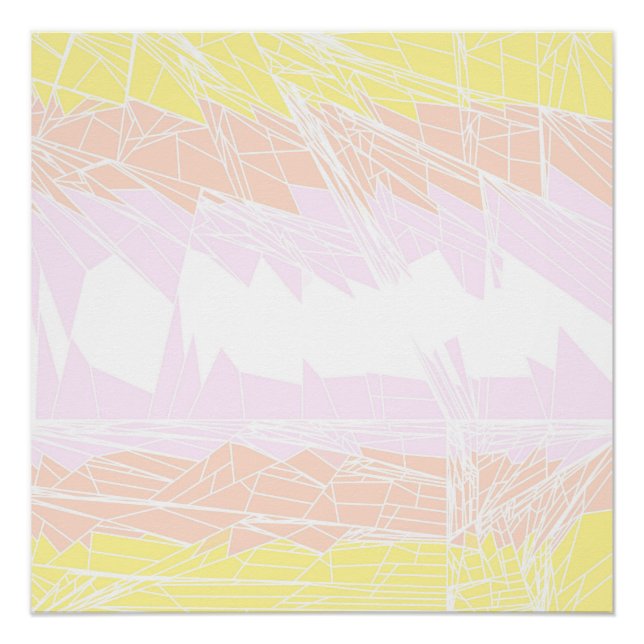 Poster Drapeau de fierté pangender abstrait géométrique G (Devant)